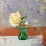 Jon Redmond, Rose, 2017, oil on board, 10 x 8 inches