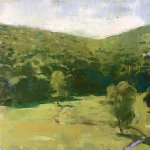 Jon Redmond, Smith Brook, 2017, oil on board, 13 x 13 inches