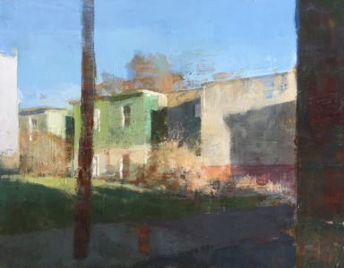 Jon Redmond, Strawberry Mansions, 2018, Oil on board, 11 x 14 inches