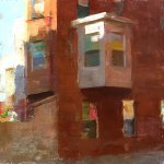 Jon Redmond, White Bay, 2016, oil on board, 10 x 10 inches