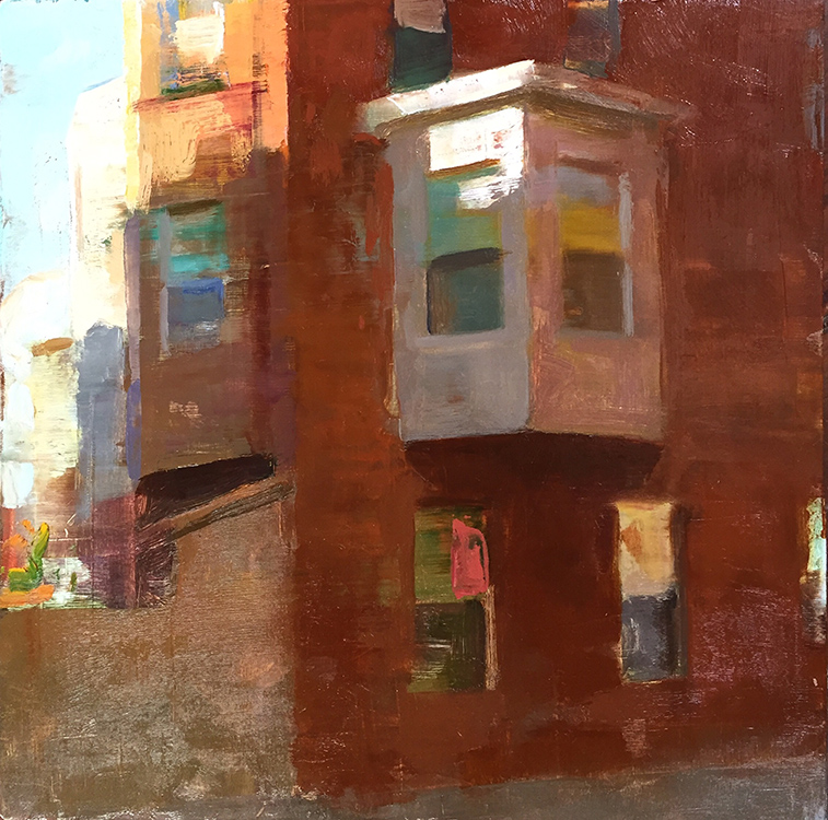 Jon Redmond, White Bay, 2016, oil on board, 10 x 10 inches