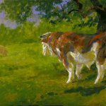 Jamie Wyeth, Bullfight, 2009, mixed media on toned board, 17 1/2 x 23 inches