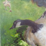 Jamie Wyeth, Former Nestling, 2012, watercolor on archival paper board, 12 1/2 x 18 1/2 inches