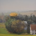 Michael Allen, Falling Leaves, 2019, Oil on linen, 54 ½ x 48 ½ inches