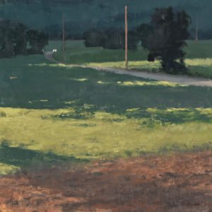 Michael Allen, Morning Shadows, 2020, Oil on linen mounted to panel, 16 x 16 inches