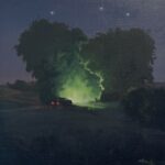 Michael Allen, Portal, 2020, Oil on linen mounted to panel, 16 x 16 inches