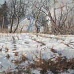 Michael Allen, Revealing, 2021, Oil on linen, 20 1/4 x 20 1/4 inches