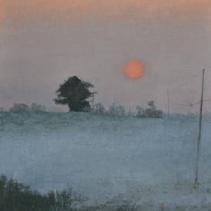 Michael Allen, The Morning Veil No2 (SOLD), 2019, Oil on linen mounted to panel, 16 x 16 inches