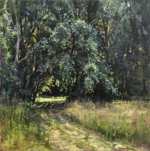 Michael Doyle, The Passage, 2020, Oil on board, 32 x 32 inches