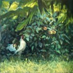 Michael Doyle, When the Cock Crows, 2020, Oil on canvas, 40 x 40 inches