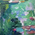 Mary Page Evans, L'Étang I, Oil on paper, 47 x 31 ½ inches