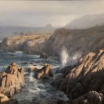 Michael Godfrey, Big Sur Morning, Oil on canvas, 24 x 48 inches