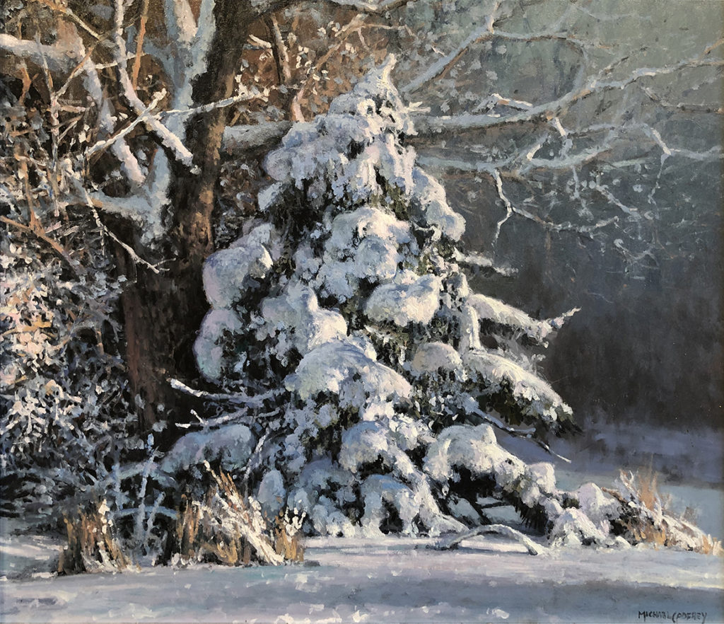 Michael Godfrey, Winter's Finery, Oil on board, 16 x 20 inches