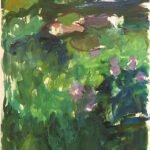 Mary Page Evans, L'Etang III, 1987, Oil on paper, 47 x 31 ¼ inches