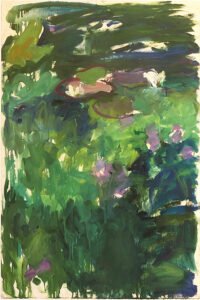 Mary Page Evans, L'Etang III, 1987, Oil on paper, 47 x 31 ¼ inches