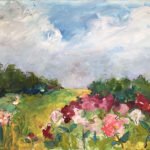 Mary Page Evans, Peonies in June II, Oil on linen, 30 x 40 inches