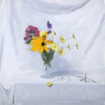 Paul DuSold, Faces in the Crowd 2, 2020, Oil on canvas, 24 x 24 inches