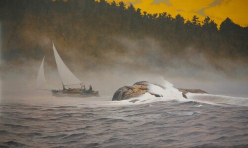 Peter Sculthorpe, Inside Passage (SOLD), 2021, Oil on linen, 30 x 50 inches