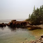Peter Sculthorpe, Shallow Cove (Mt. Desert Island, Maine), oil on linen, 24 x 32 inches