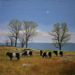 Peter Sculthorpe, Spring in the Blue Ridge, oil on mounted linen, 9 1/2 x 9 1/2 inches