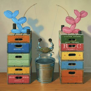 Robert Jackson (b.1964), MINE!, 2018, Oil on linen, 48 x 48 inches