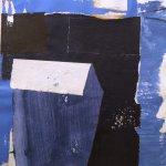 Stuart Shils, Winter Urban Landscape, 2014, painted paper collage, 11 3/4 x 11 inches