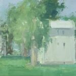 Stuart Shils, Late Afternoon, That White House Again and Other Buildings, 2006, oil on panel, 9 x 15 1/2 inches