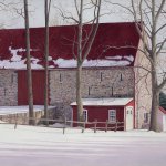 Timothy Barr, Penny Farm, 2018, oil on panel, 16 x 24 inches