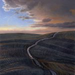 Timothy Barr, Vapor Trails, 2018, oil on panel, 20 x 18 inches