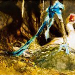 Jamie Wyeth, Le Grande Poobah, 2016, Watercolor and gesso on Strathmore paper, 28 x 36 inches