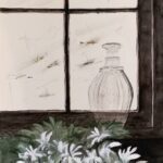 Ann Wyeth McCoy (1915-2005), Decanter on Windowsill, c. 1967, watercolor, 14 x 20 inches