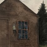 Ann Wyeth McCoy (1915-2005), Pop's Buoy, watercolor, 21 1/4 x 12 inches