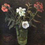 Carolyn Wyeth, Untitled (Flowers in Green Vase), pre-1939, oil on canvas, 30 1/8 x 28 1/8 inches