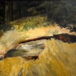 Carolyn Wyeth, Maine Woods, c. 1966, Oil on canvas, 23 3/4 x 26 1/2 inches