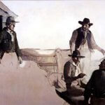 Frank E. Schoonover (1877 - 1972), Howdy Men, 1925, Oil on canvas, 28 x 37 inches