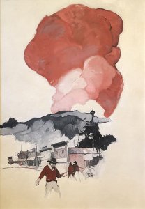 Frank E. Schoonover (1877 - 1972), Village, 1930, Oil on canvas, 27 x 19 inches