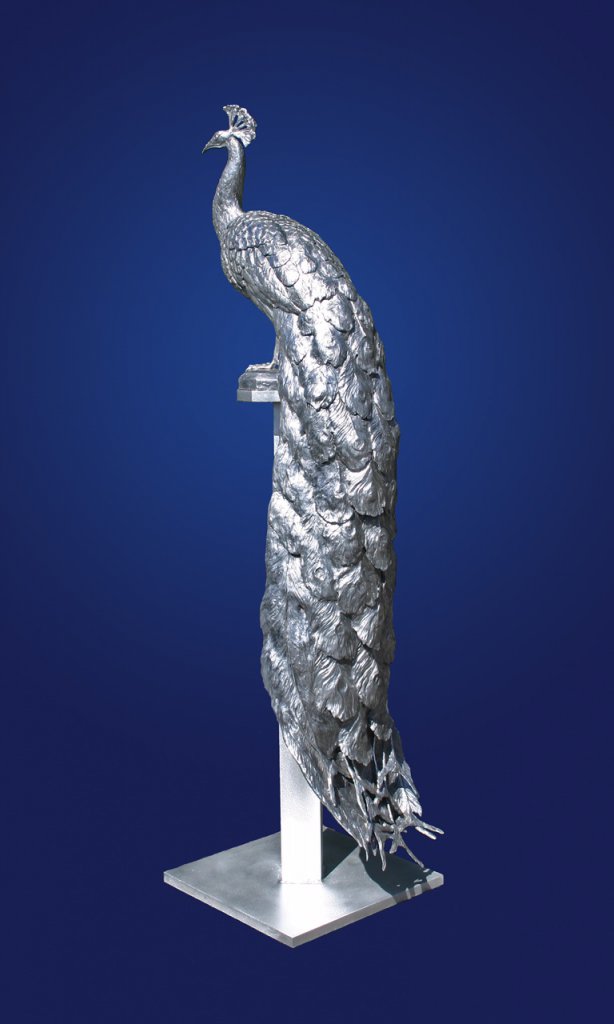 Rikki Morley Saunders, Alexander, cast aluminum, 74 x 23 x 17 inches, Edition of 9