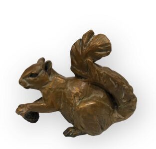 Margery Torrey, Nutkin, Bronze, 7 x 8 x 3 ¾ inches