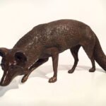 J. Clayton Bright, Red Fox (vulpes fulva) (table size), Bronze, 15 x 6 ¾ x 5 inches, Edition of 45
