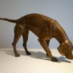 J. Clayton Bright, On the Line (table size), Bronze, 14 x 8 x 4 inches