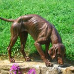J. Clayton Bright, Foxcroft Hound (life size), Bronze, 36 x 22 ½ x 25 inches