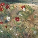 John W. McCoy, Cosmos, Watercolor, 22 x 30 inches