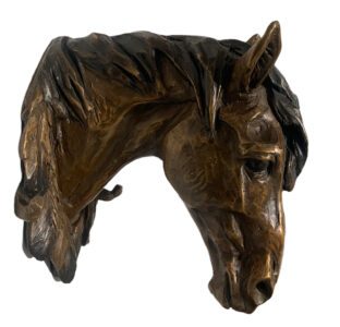 Margery Torrey, Horse Feathers!, Bronze, 7 x 5 x 6 ½ inches