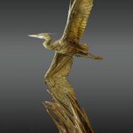 Margery Torrey, Nor'Easter, Bronze, 2018, 74.25 x 30 x 20 inches