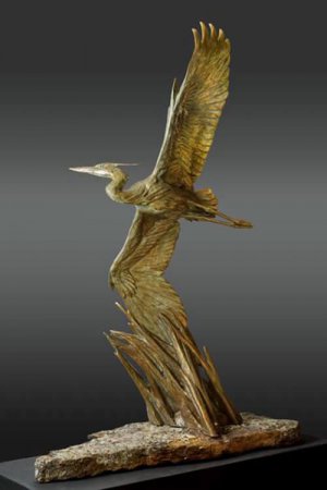 Margery Torrey, Nor'Easter, Bronze, 2018, 74.25 x 30 x 20 inches