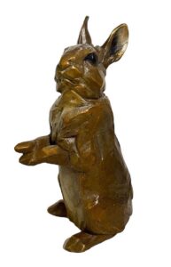 Margery Torrey, Curious Bunny, Bronze, 8 ½ x 4 ½ x 4 inches