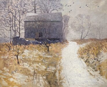 N.C. Wyeth (1882-1945), Chadds Ford Landscape with Barn, c. 1915/1920, Oil on canvas, 25 x 30 inches