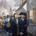 SOLD - N.C. Wyeth (1882-1945), Johnny's Defeat at the Dock, 1928, Oil on canvas, 40 x 30 inches