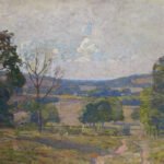 SOLD - N.C. Wyeth (1882-1945), Worm Fence (Cart Track at Rocky Hill), c. 1911, Oil on canvas, 25 ¼ x 30 inches