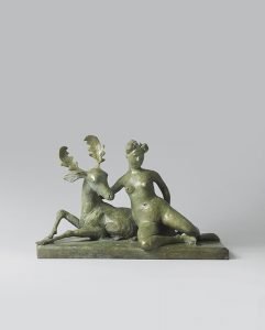 Olivia Musgrave, Diana and Actaeon, Bronze, 13 x 20 x 8 inches, Edition of 9